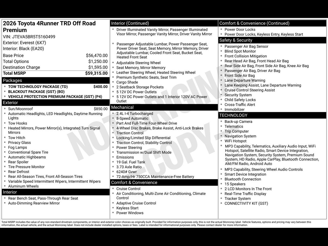 Toyota 4Runner TRD Sport 4WD 2026