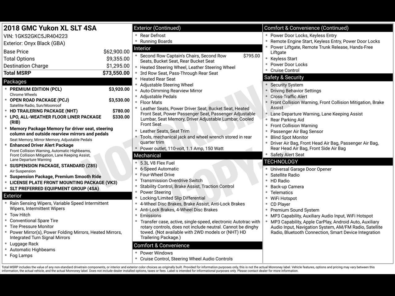 GMC Yukon XL SLT 4WD 2018