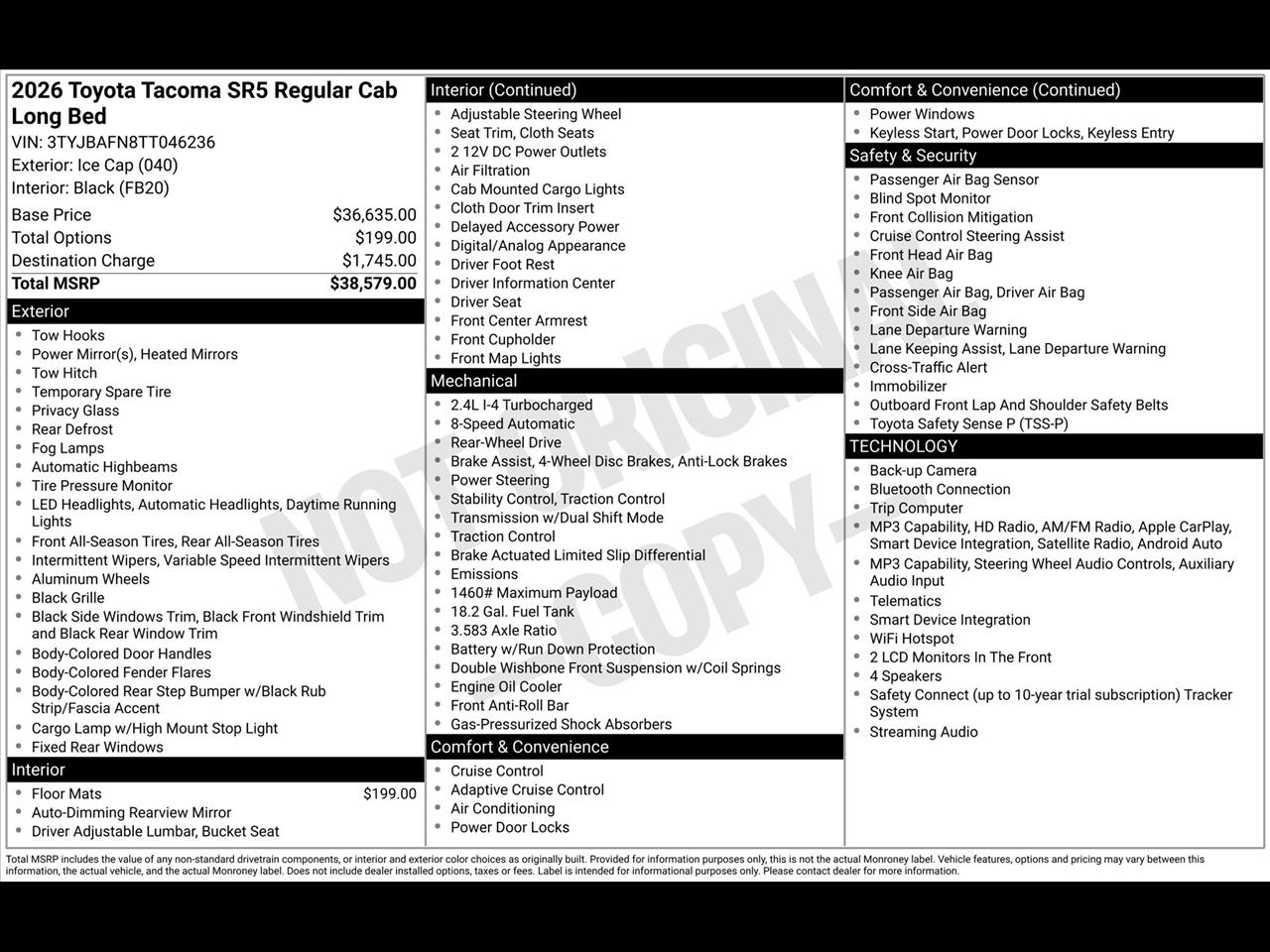 Toyota Tacoma SR5 Double Cab 2WD 2026