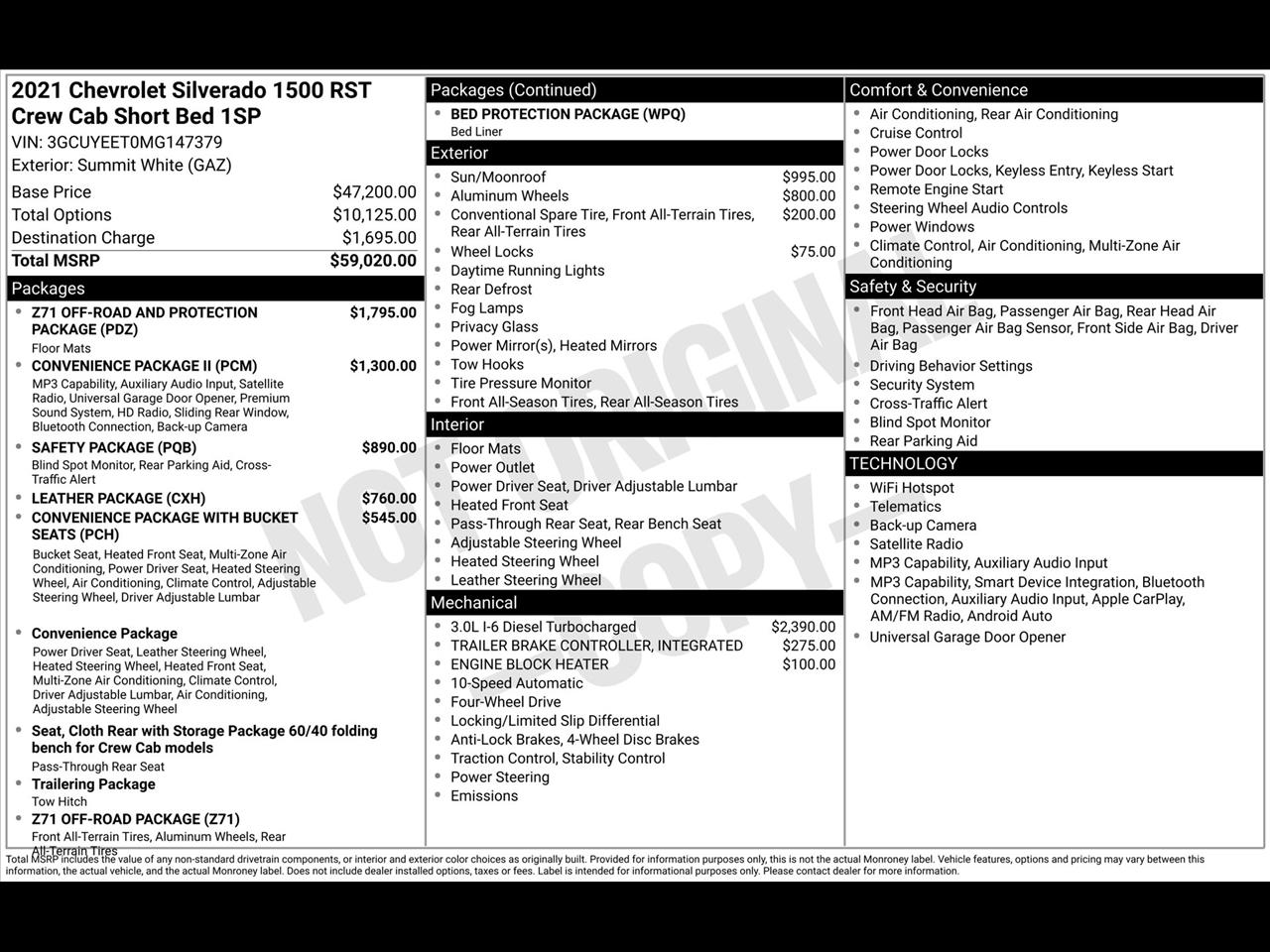 Chevrolet Silverado 1500 RST Crew Cab 4WD 2021