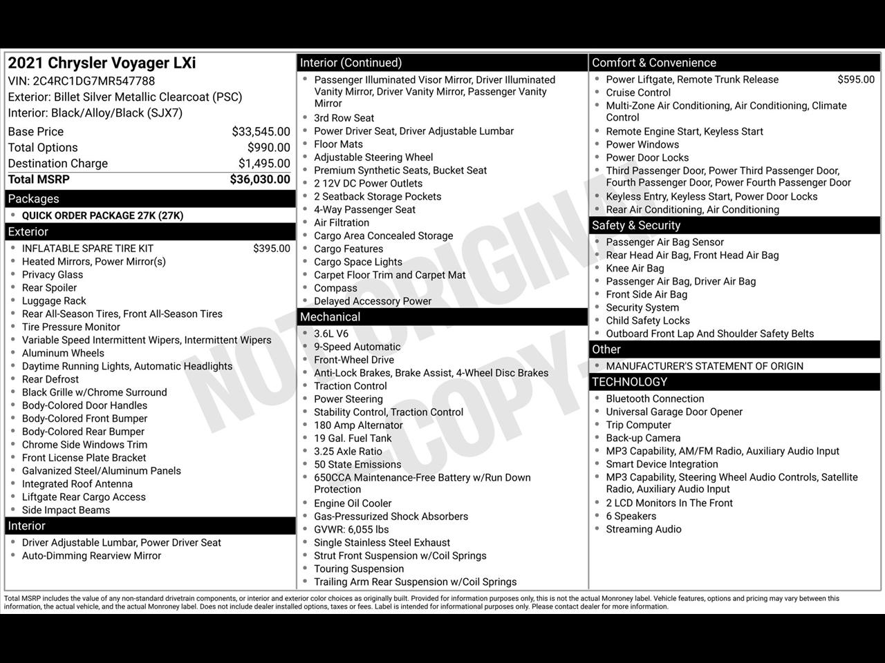 Chrysler Voyager LXI 2021