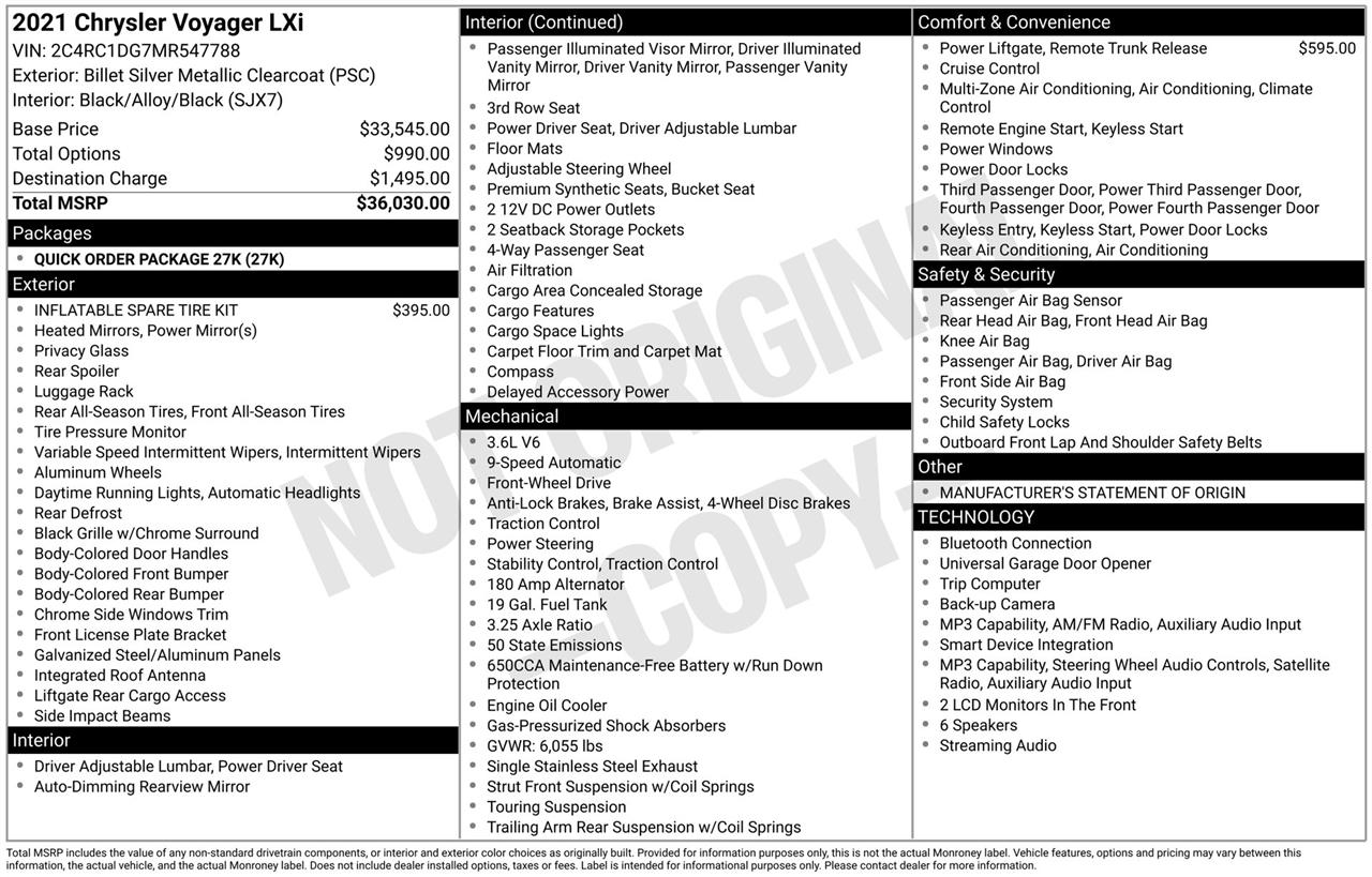 Chrysler Voyager LXI 2021