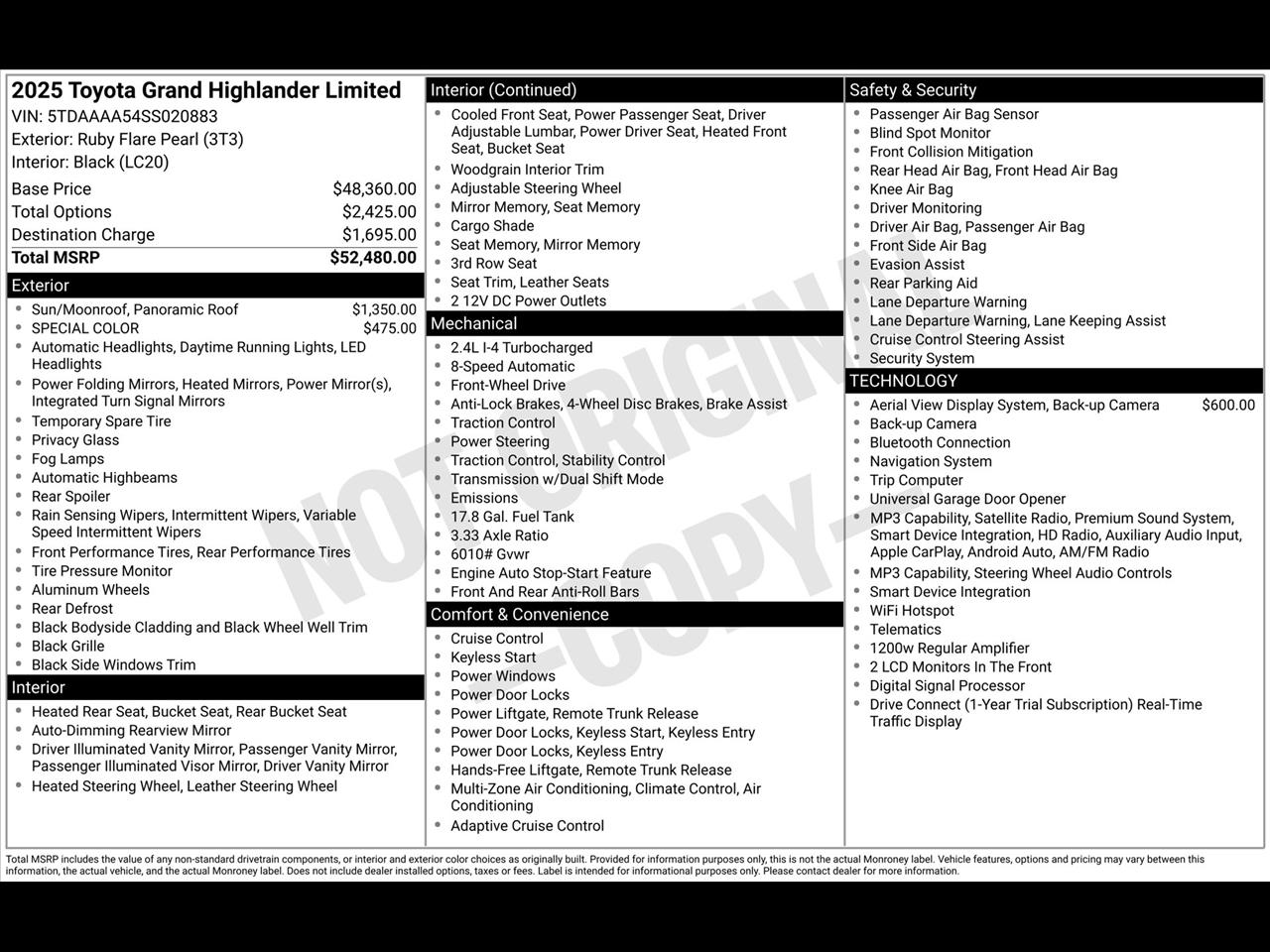 Toyota Grand Highlander Limited 2025