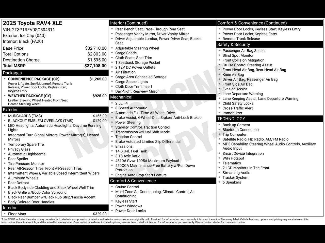 Toyota RAV4 XLE AWD 2025