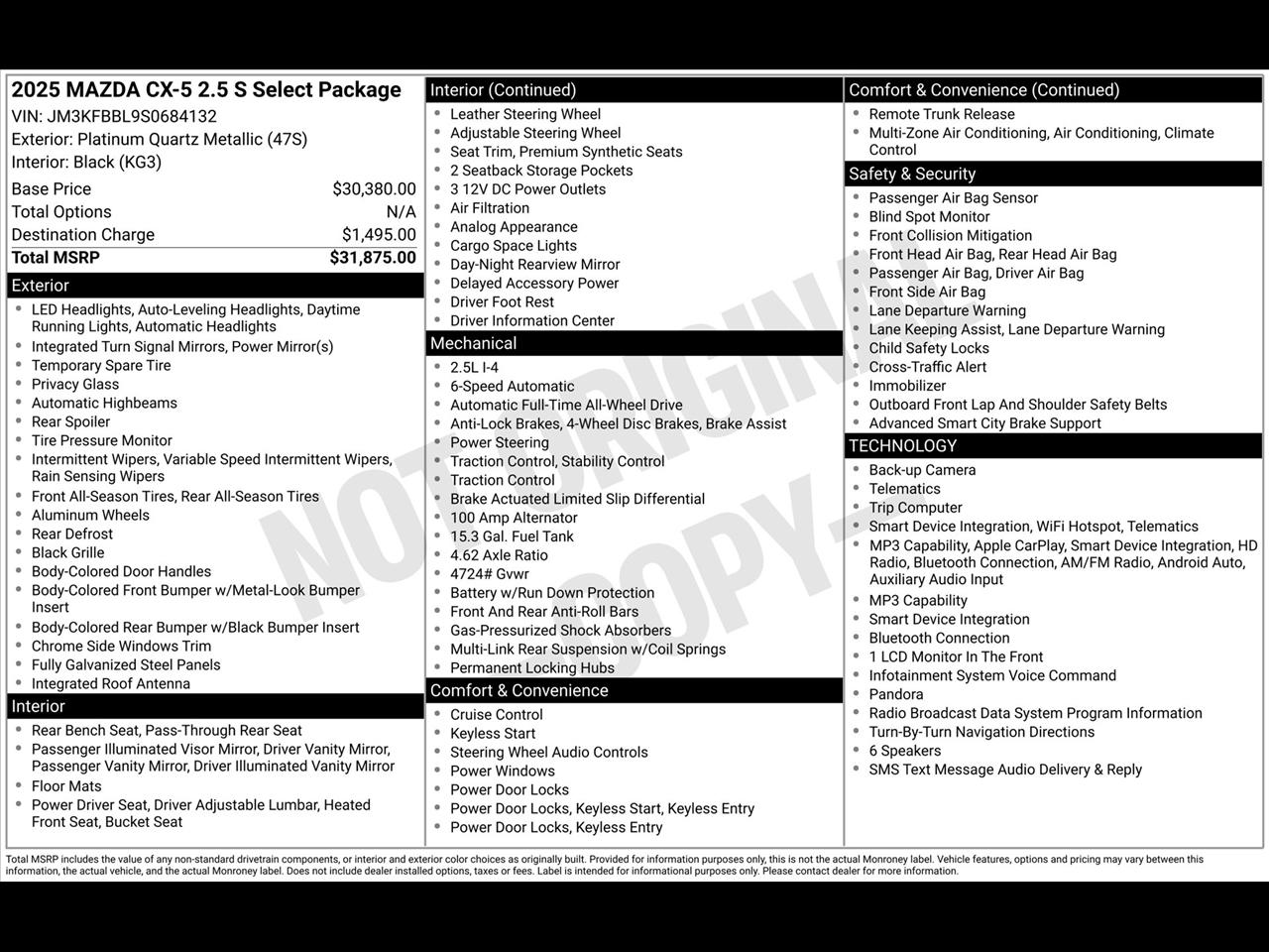 Mazda CX-5 Select 2025