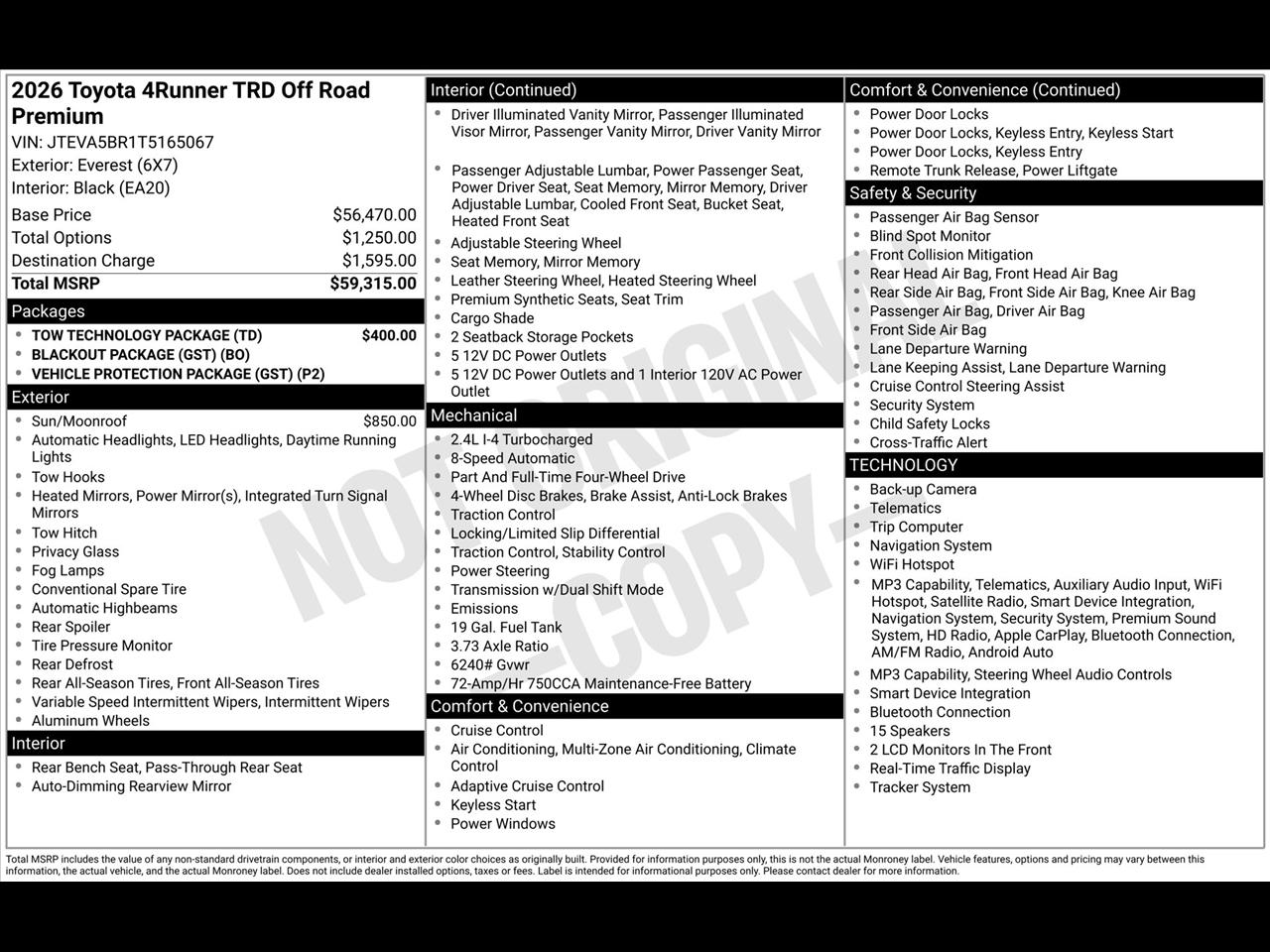 Toyota 4Runner TRD Sport 4WD 2026