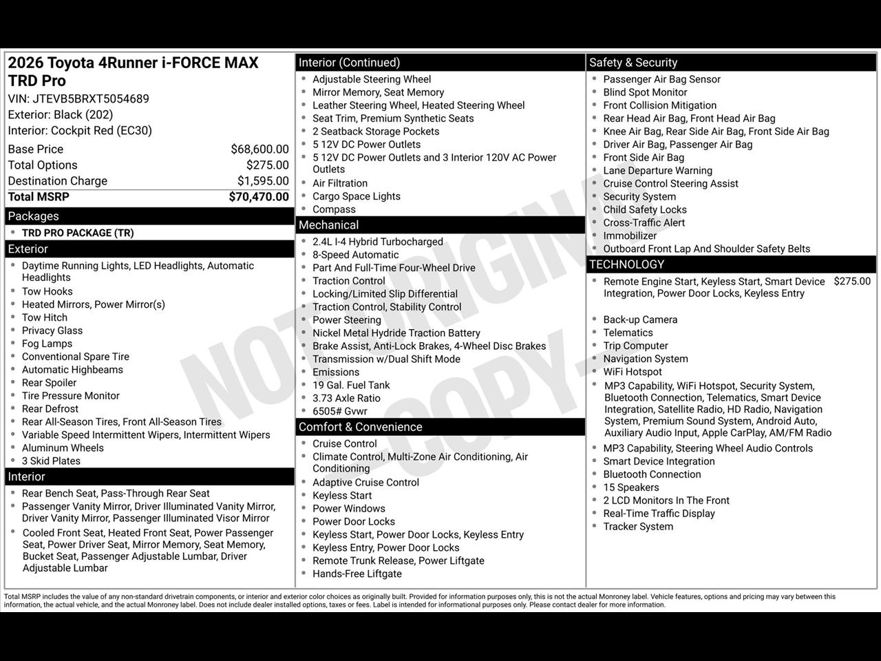 Toyota 4Runner Limited 4WD 2026