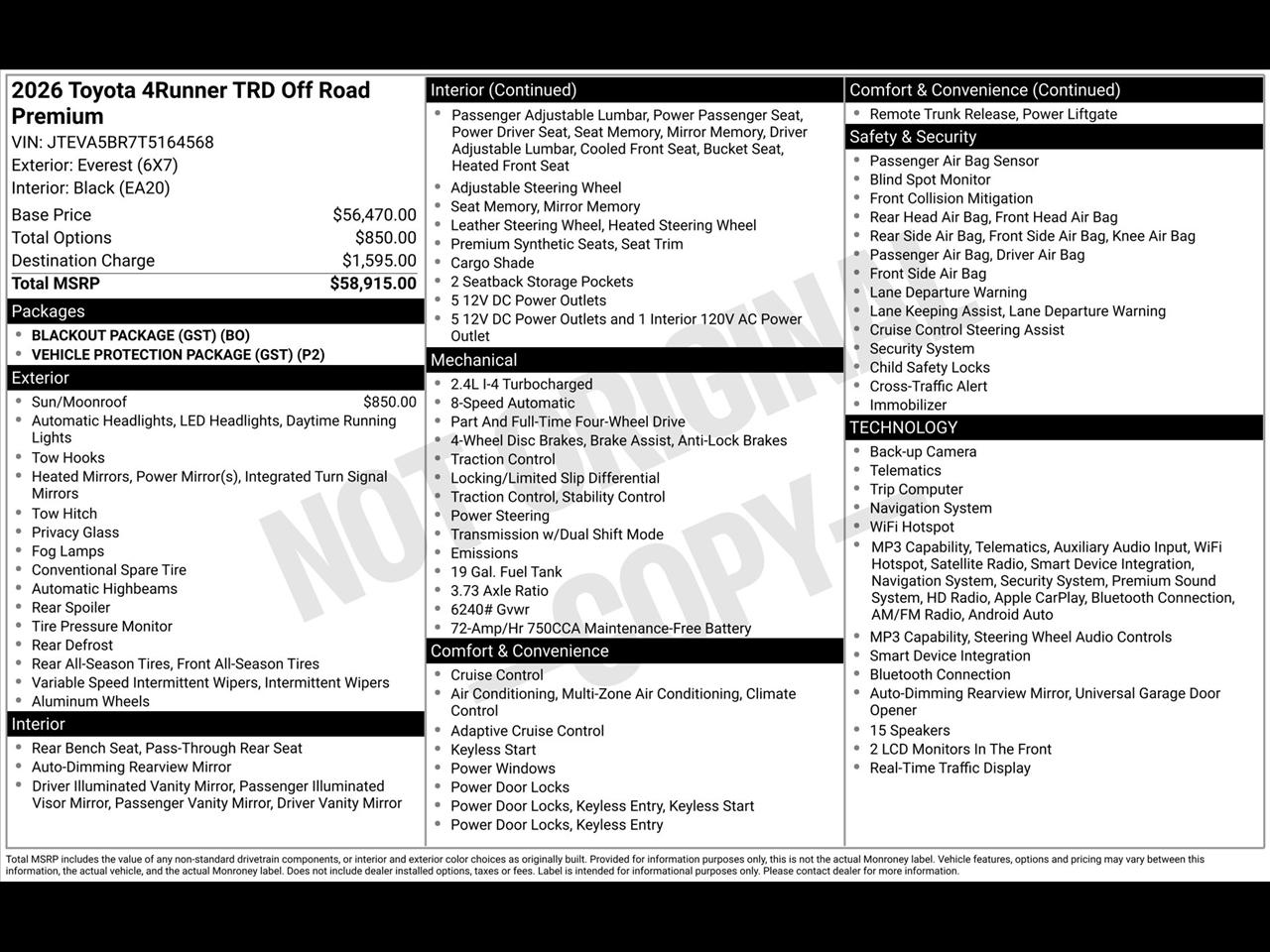 Toyota 4Runner TRD Sport 4WD 2026