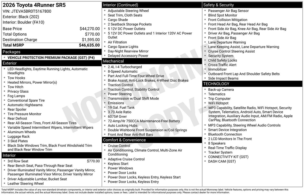 Toyota 4Runner TRD Sport 4WD 2026