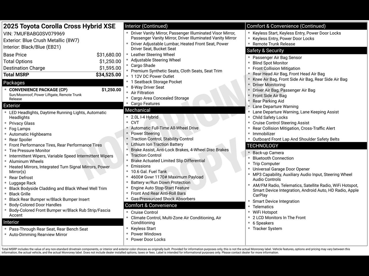 Toyota Corolla Cross XSE AWD 2025