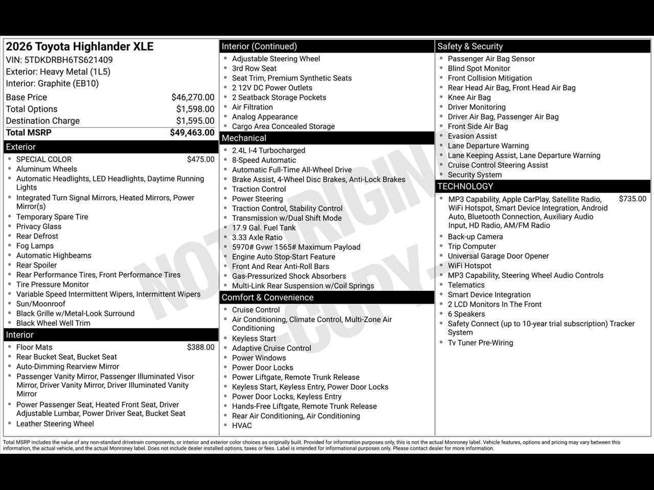 Toyota Highlander Limited AWD 2026