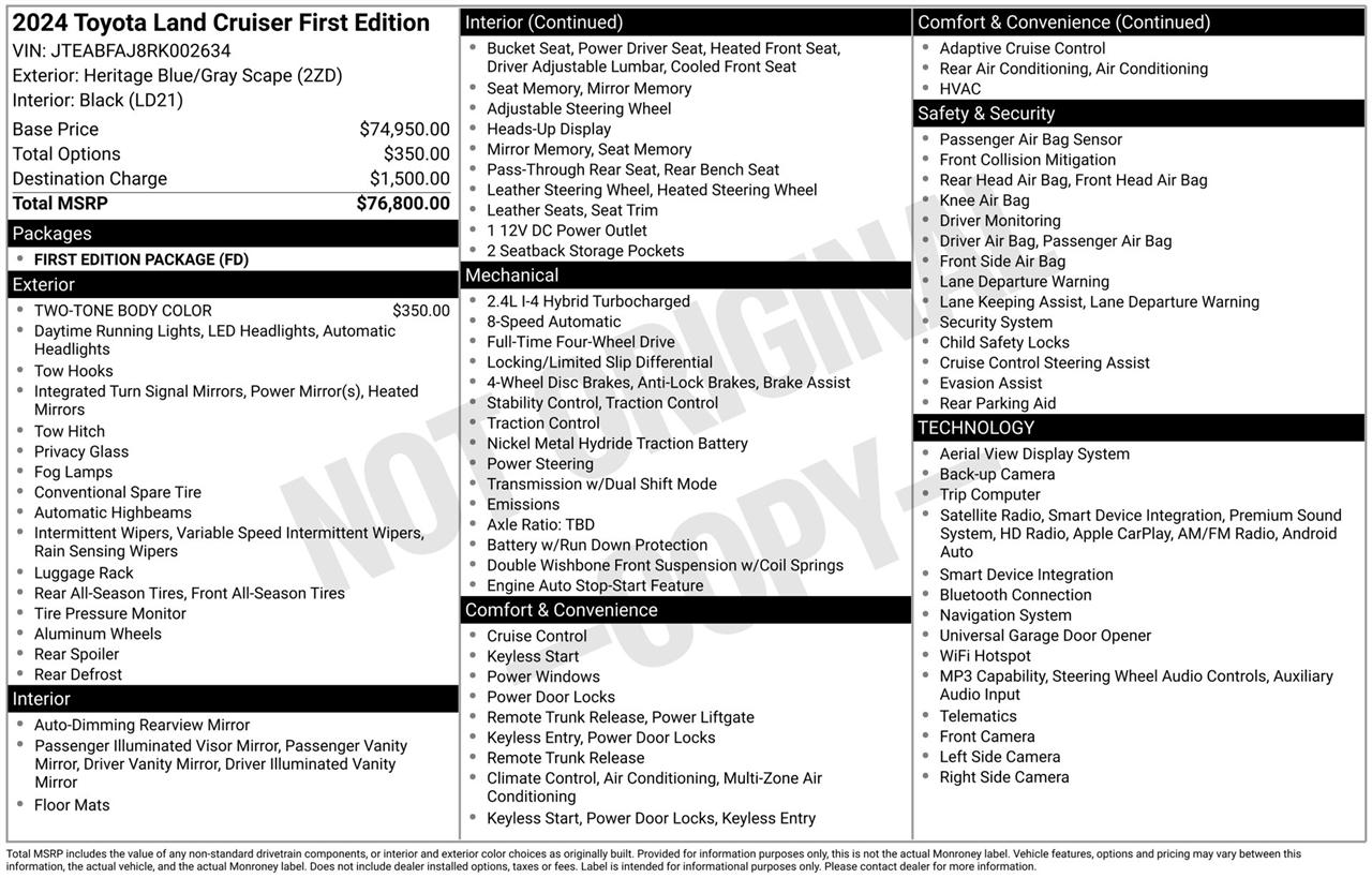 Toyota Land Cruiser Base 2024