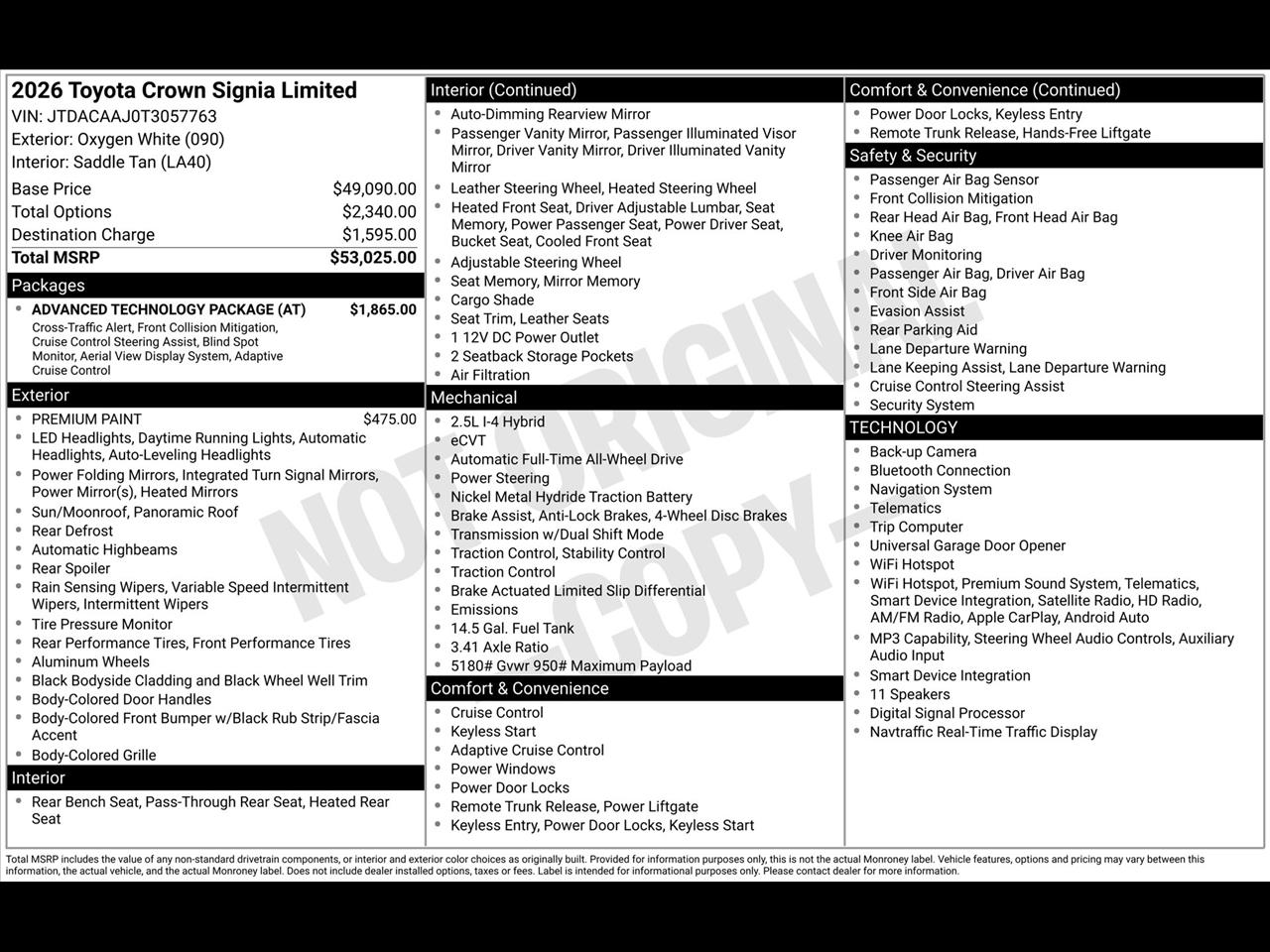 Toyota Crown Signia Limited 2026