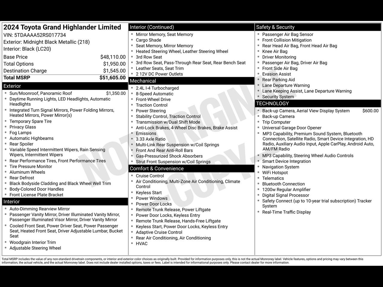 Toyota Grand Highlander Limited 2024