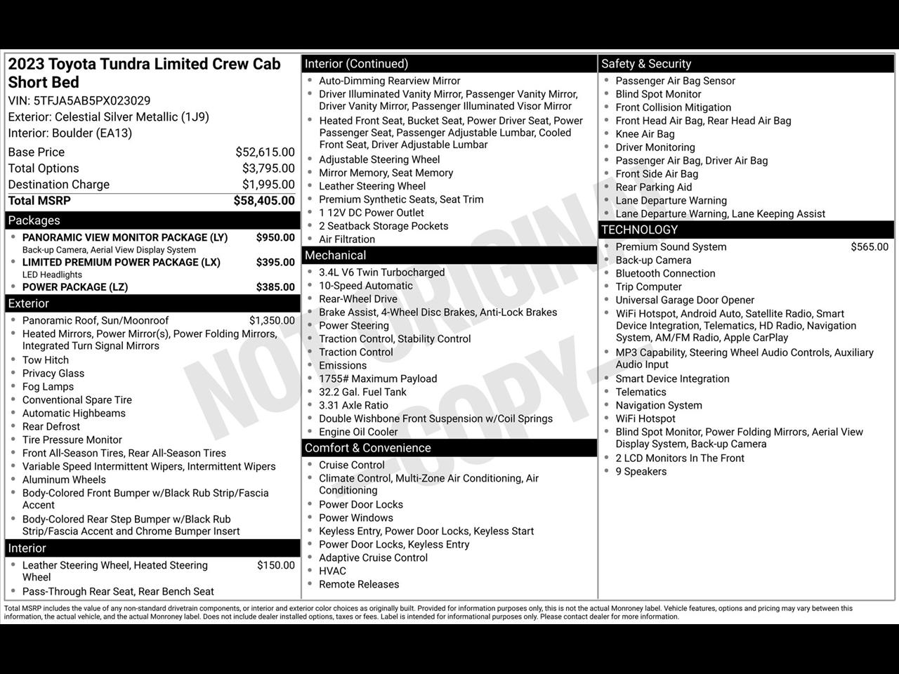 Toyota Tundra Limited CrewMax 2WD 2023