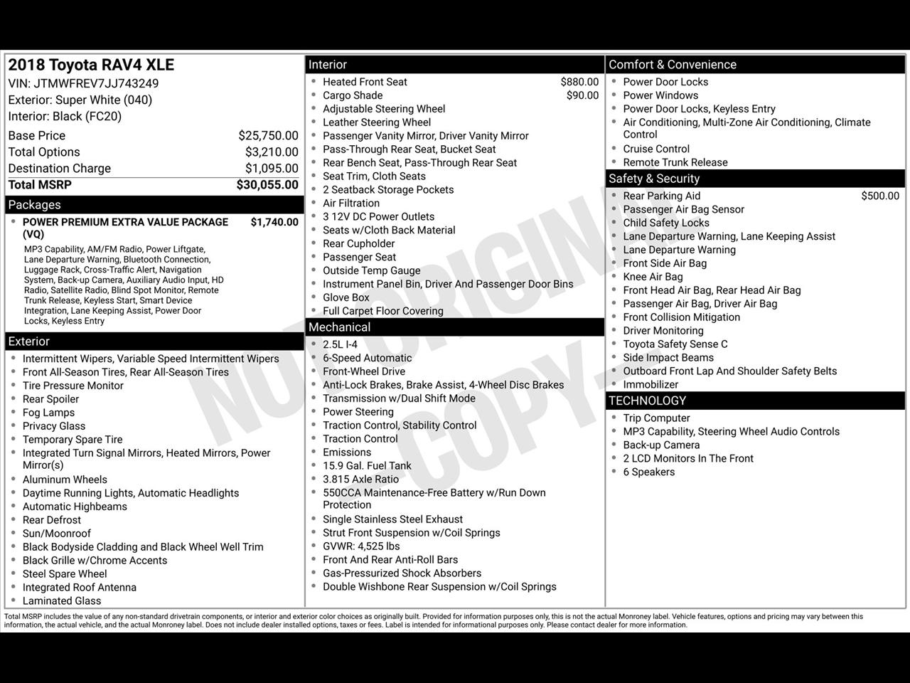 Toyota RAV4 XLE FWD 2018