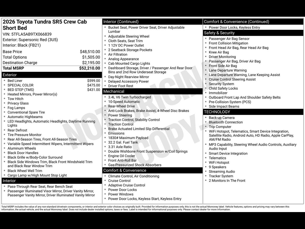 Toyota Tundra SR5 CrewMax 2WD 2026