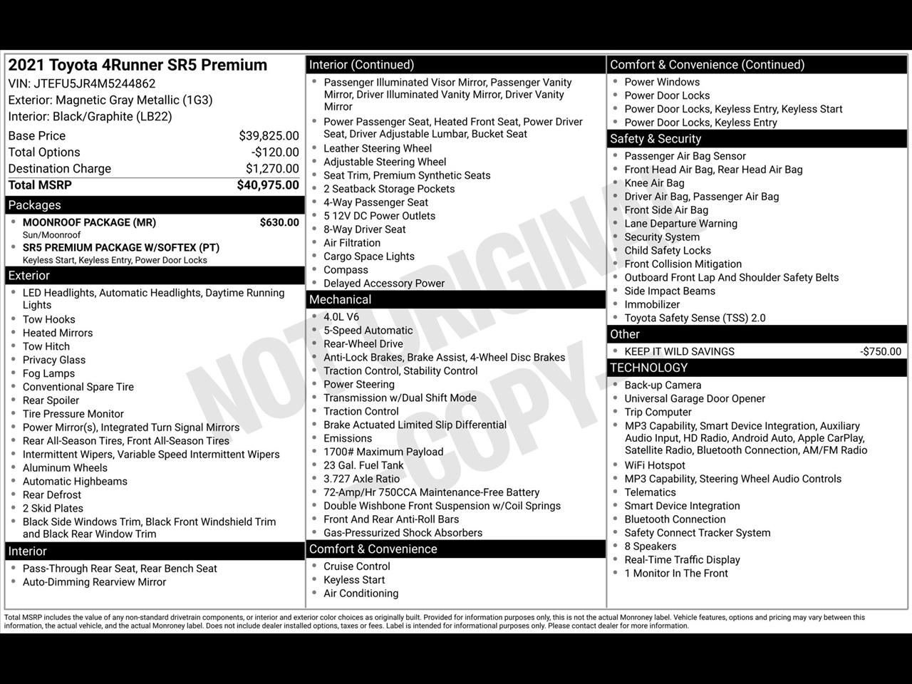 Toyota 4Runner SR5 Premium 2021
