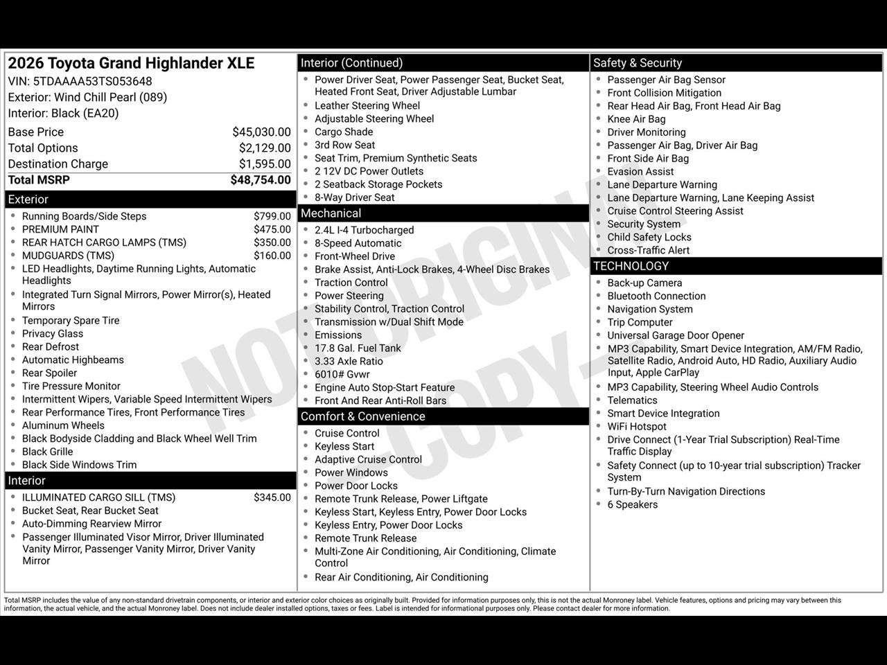 Toyota Grand Highlander XLE 2026