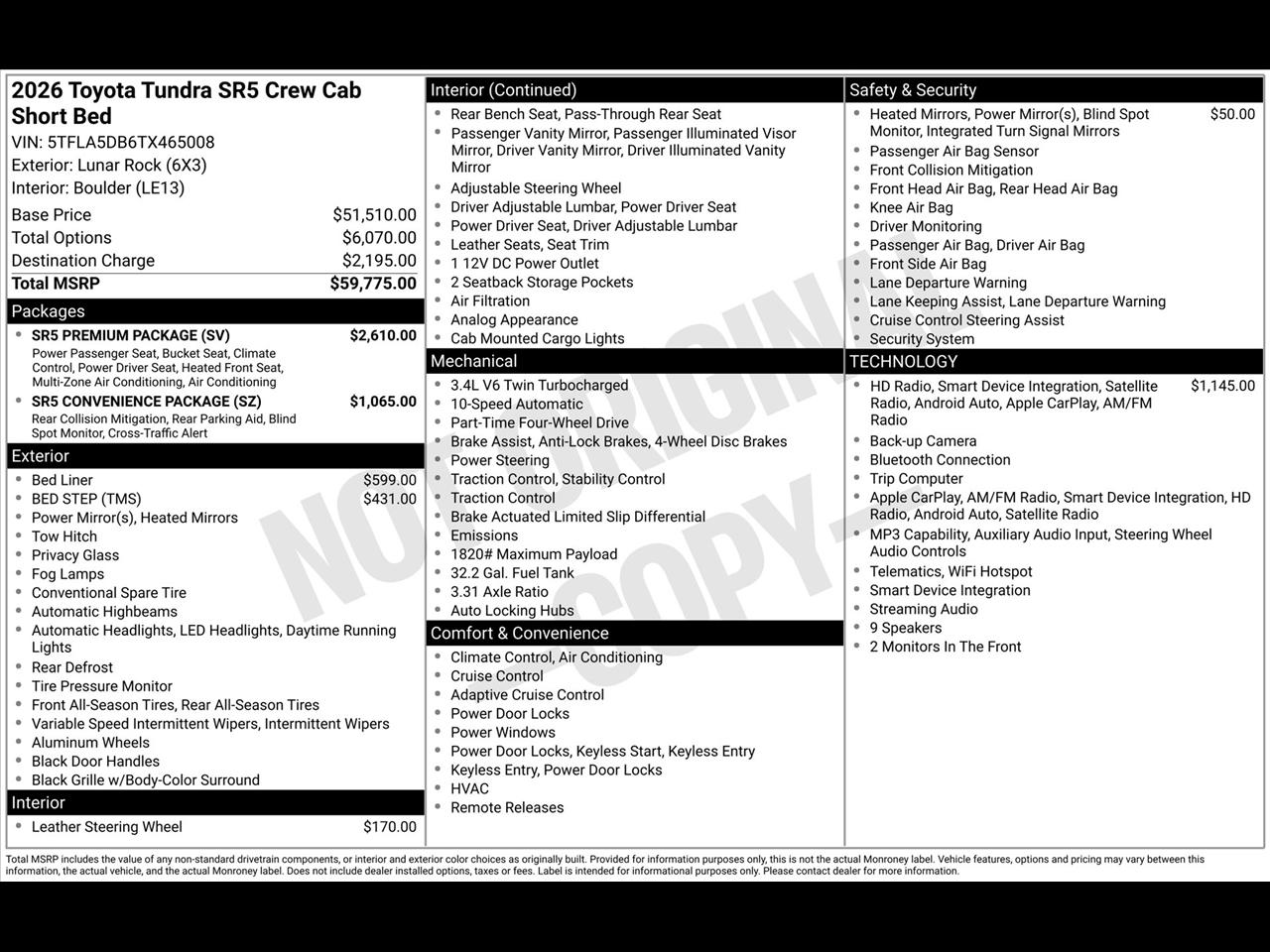 Toyota Tundra SR5 CrewMax 4WD 2026