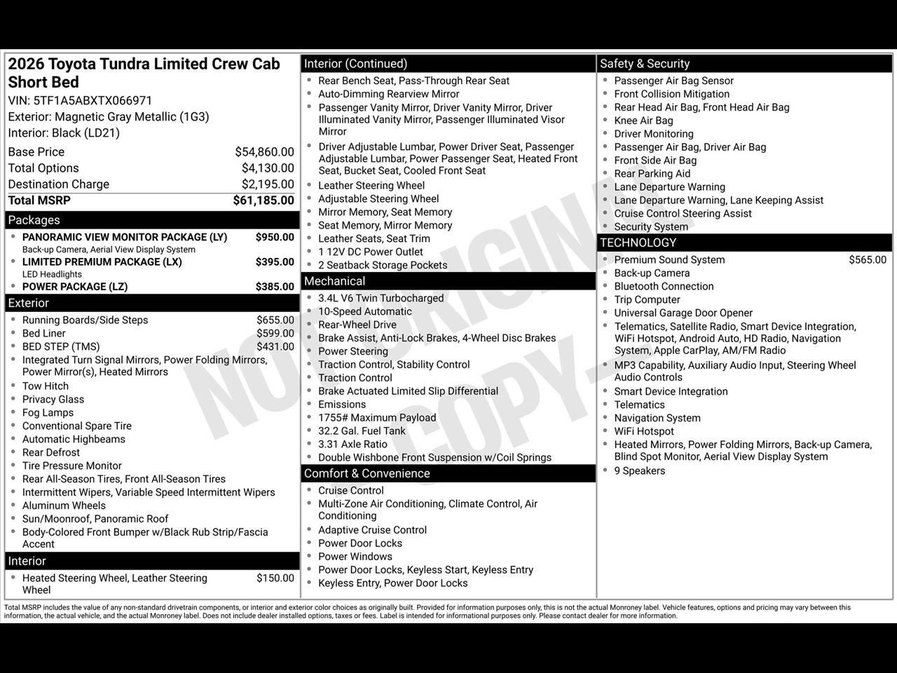 Toyota Tundra Limited Double Cab 2WD 2026