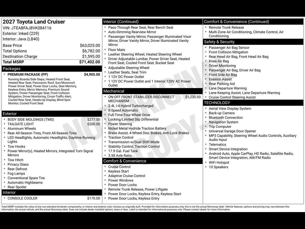 Toyota Land Cruiser Base 2027