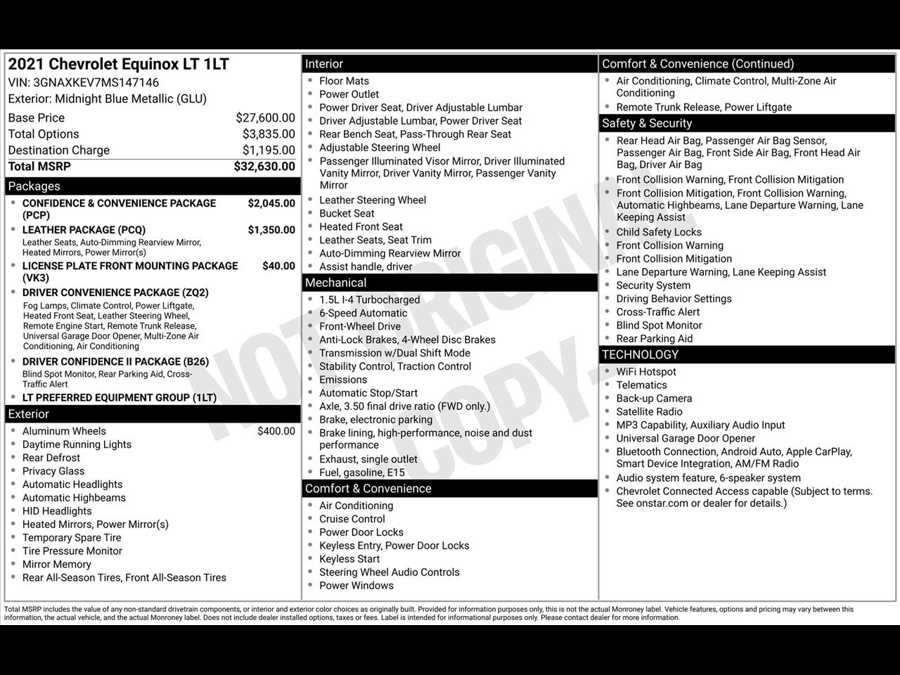 Chevrolet Equinox LT 2WD 2021