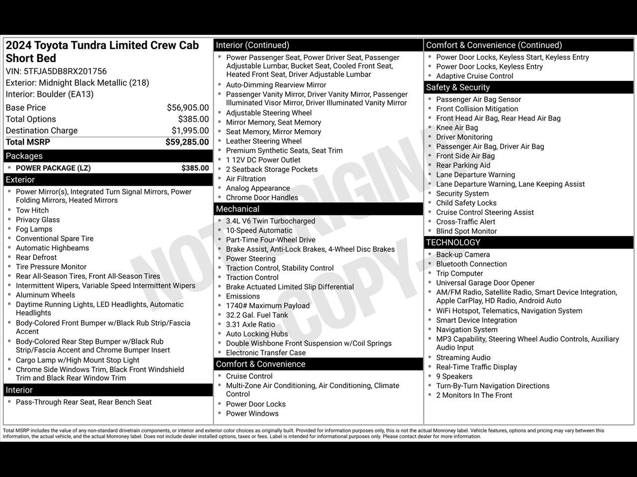 Toyota Tundra Limited CrewMax 4WD 2024