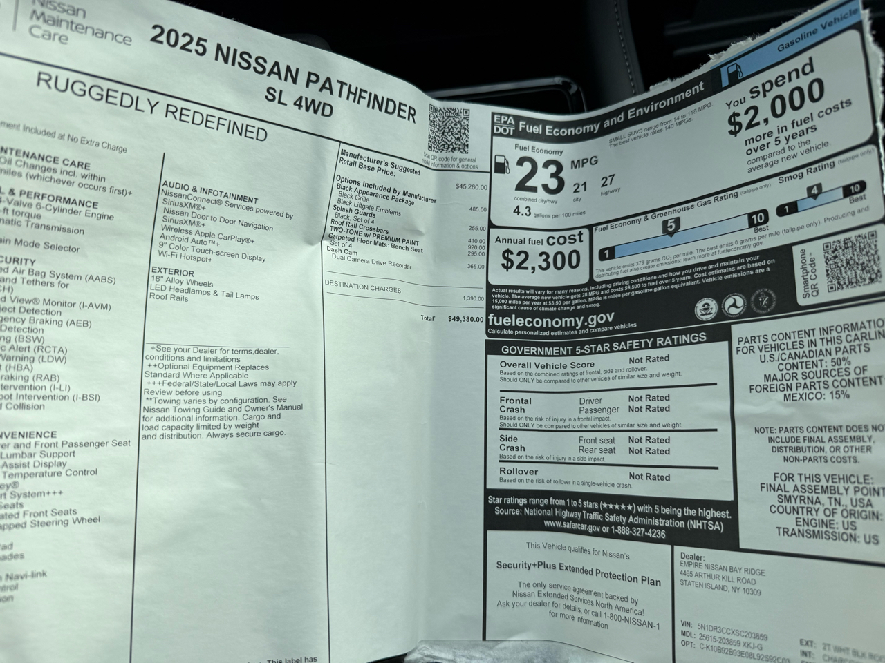 Nissan Pathfinder SL 4WD 2025