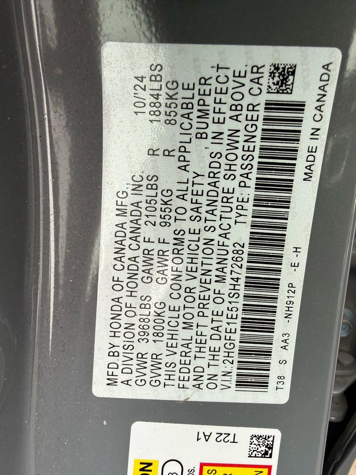 Honda Civic Si 4dr Sedan 6M 2025