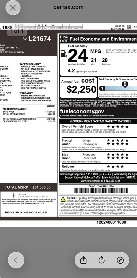 Lincoln Corsair Premiere AWD 2024
