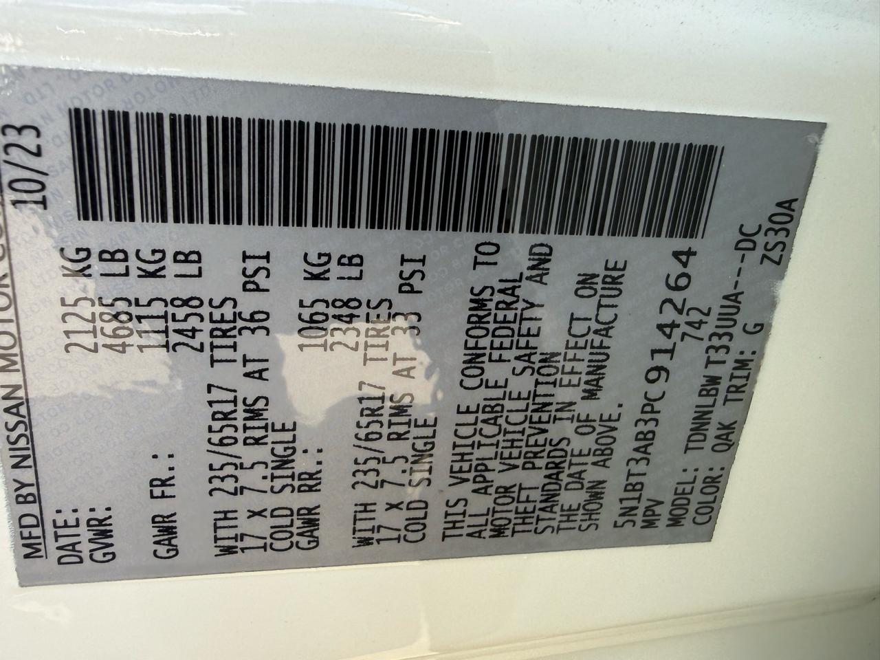 Nissan Rogue S AWD 2023