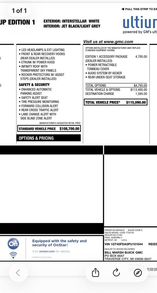GMC HUMMER EV Edition 1 2023