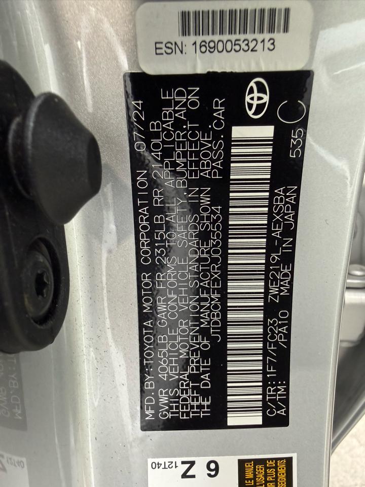 Toyota Corolla Hybrid LE 2024