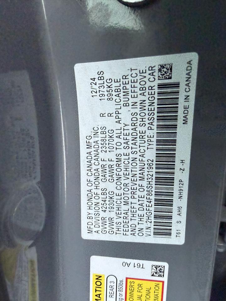 Honda Civic Sport Hybrid 2025