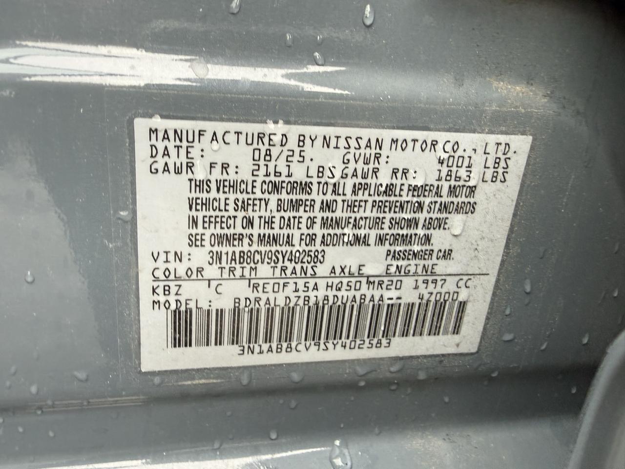 Nissan Sentra SV 2025