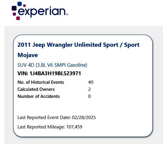 Jeep Wrangler Unlimited Sport 4WD 2011 Jeep Wrangler Unlimited Sport 4WD 2011
