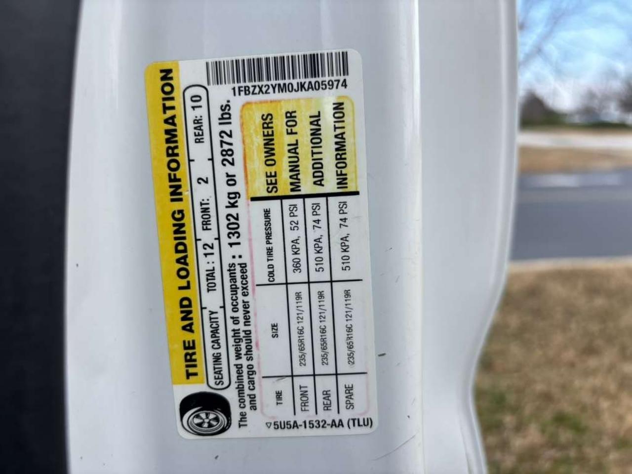 Ford Transit 350 Wagon Low Roof XL w/Sliding Pass. 148-in. WB 2018