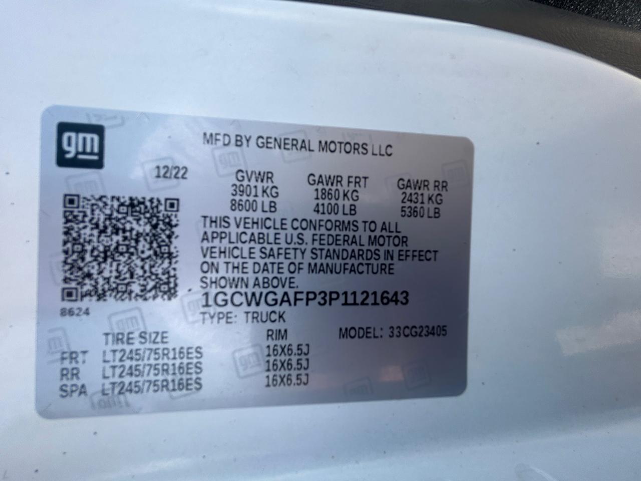 Chevrolet Express Cargo Van RWD 2500 135" 2023