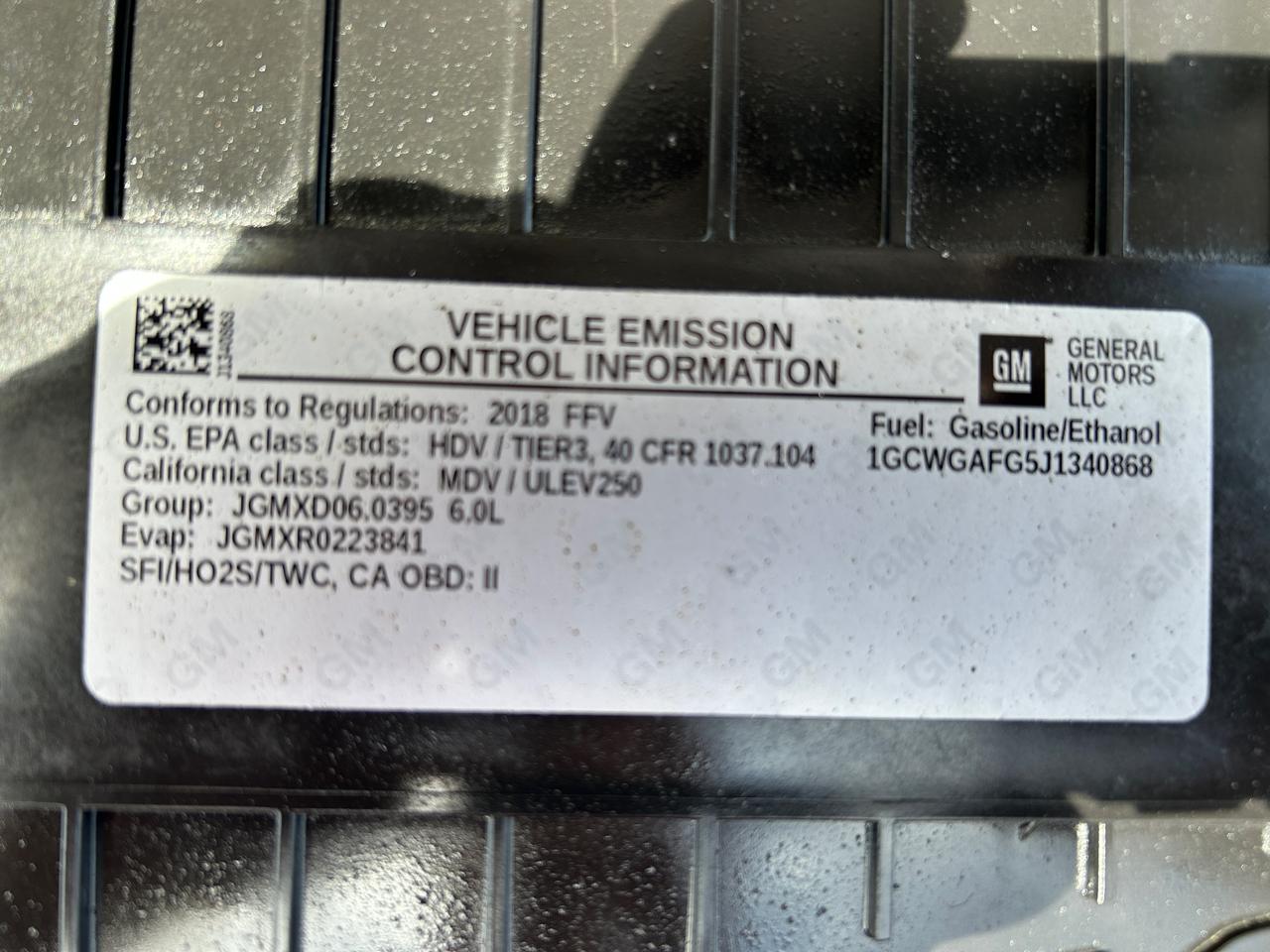 Chevrolet Express Cargo Van RWD 2500 135" 2018