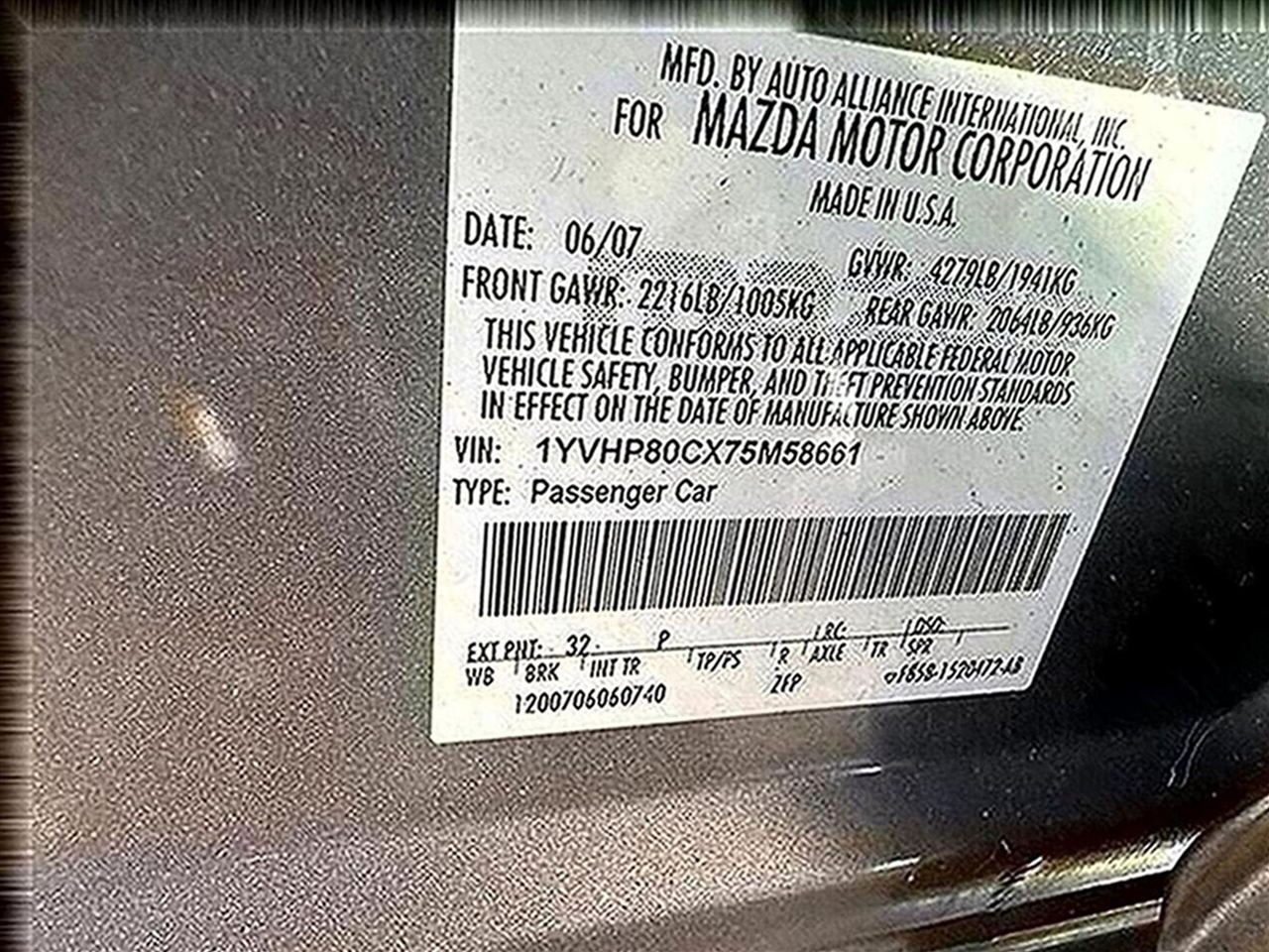 Mazda MAZDA6 i Sport 2007