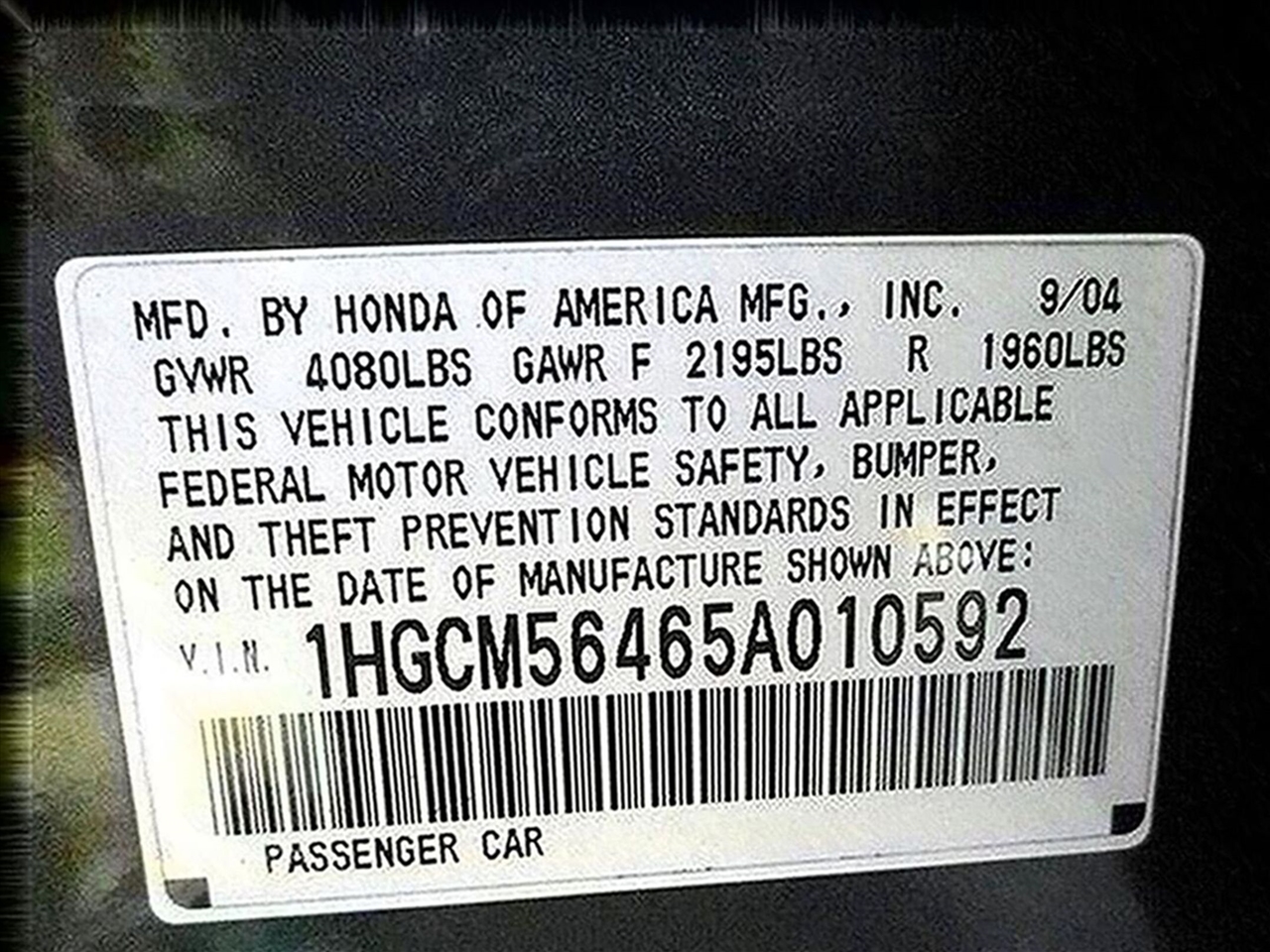 Honda Accord LX 2005