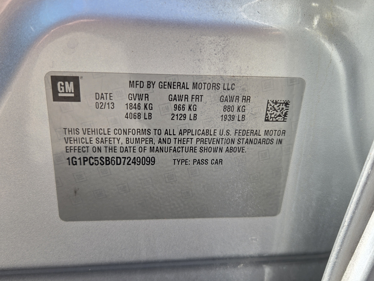 Chevrolet Cruze 1LT 2013