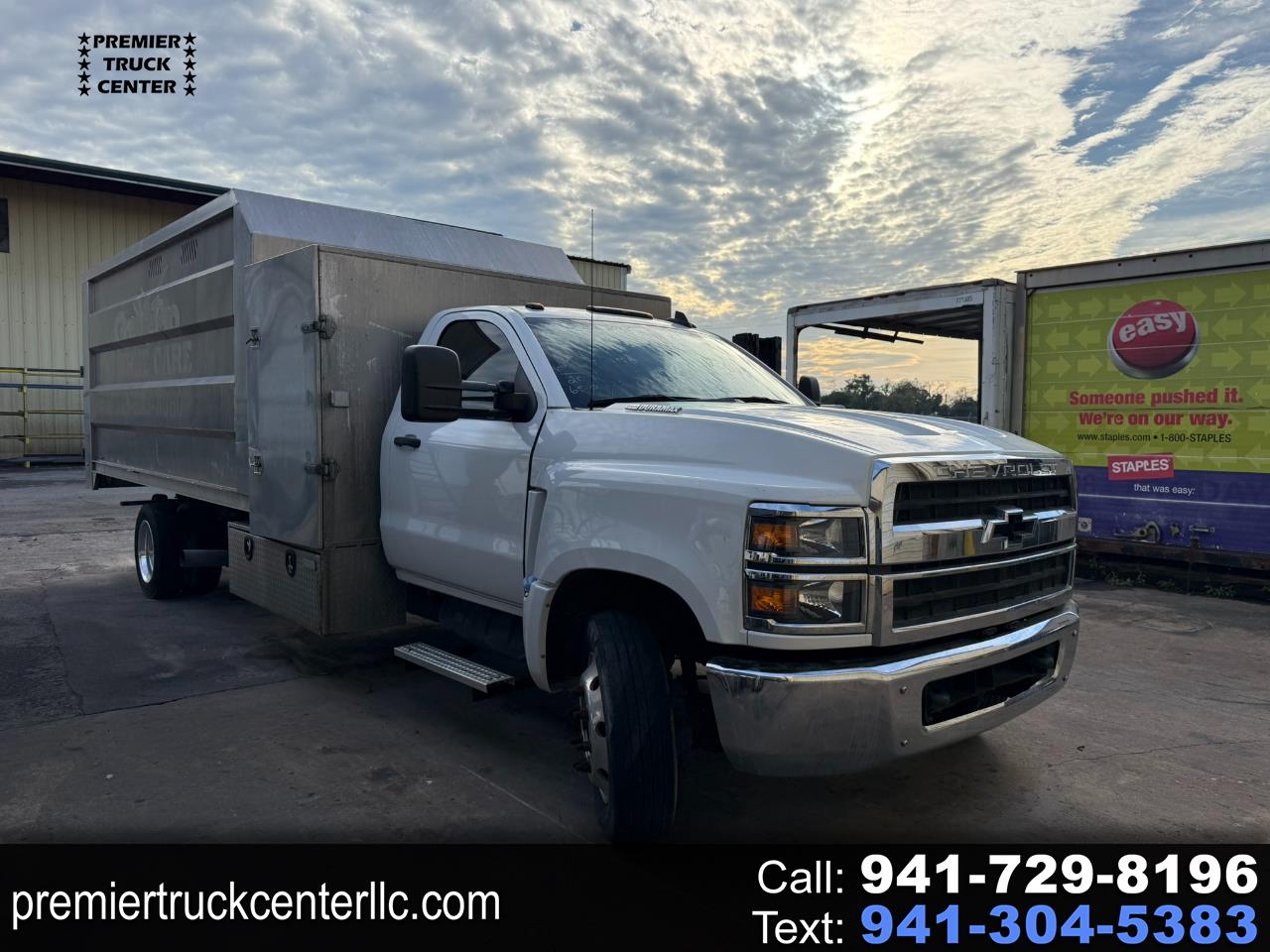 2019 Chevrolet Silverado 6500 HD 16' x 96" Full Roof Aluminum Chipper Dump