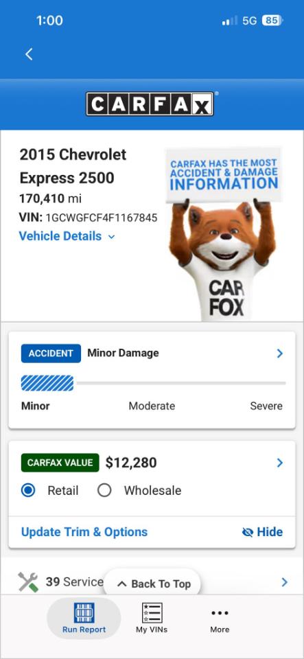 Chevrolet Express 2500 Cargo FFV 2015