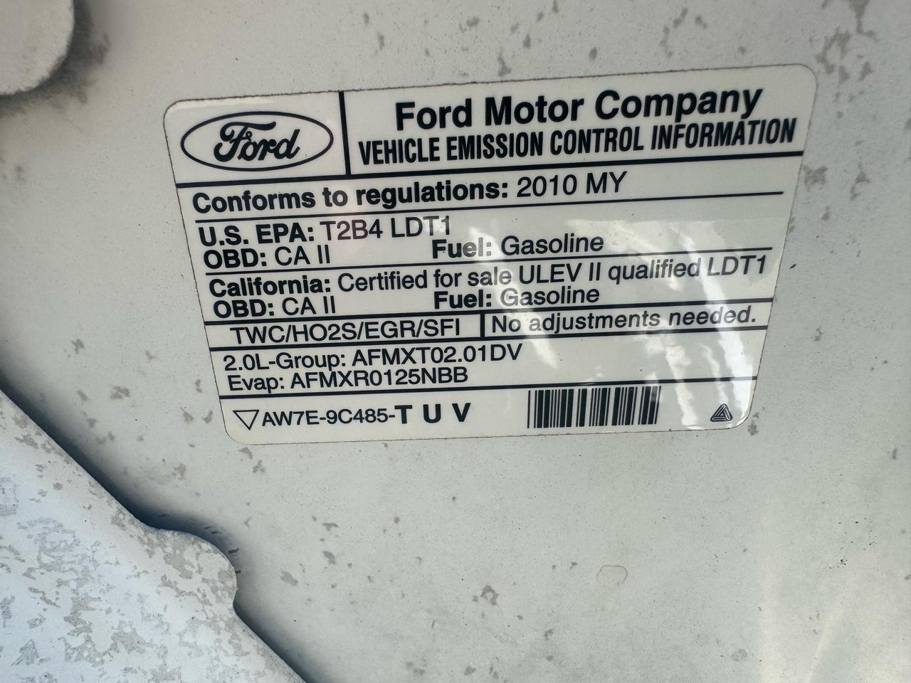 Ford Transit Connect XLT with Rear Door Glass 2010