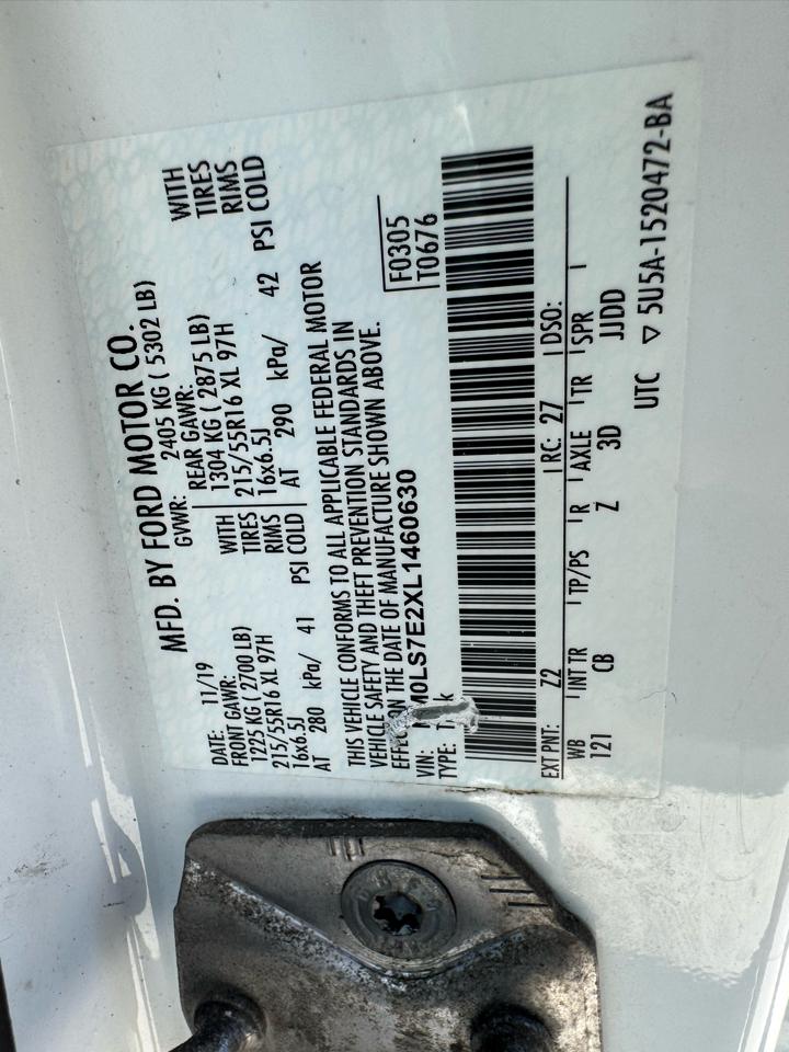 Ford Transit Connect Cargo Van XL LWB w/Rear 180 Degree Door 2020