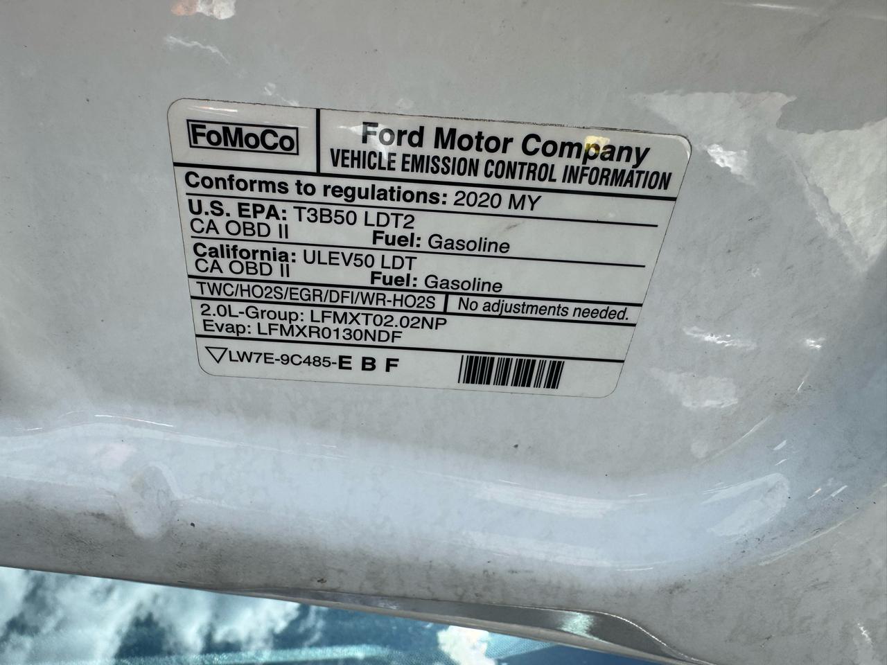 Ford Transit Connect Cargo Van XL LWB w/Rear 180 Degree Door 2020