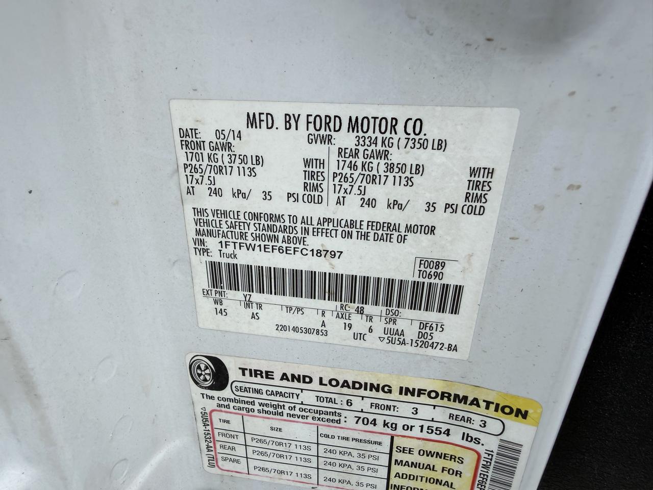 Ford F-150 XL SuperCrew 5.5-ft. Bed 4WD 2014