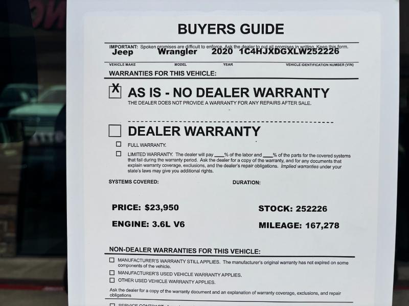 Jeep Wrangler Unlimited Sport 2020